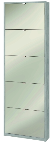 Sarmog Scarpiera 5 ante specchio p18 kit cod. Sk555spk Cemento Specchio naturale