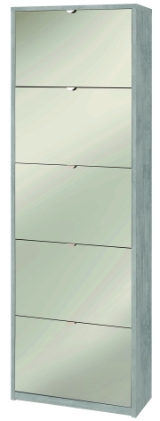 Sarmog Scarpiera 5 ante specchio p29 kit cod. Sk565spk Cemento Specchio naturale