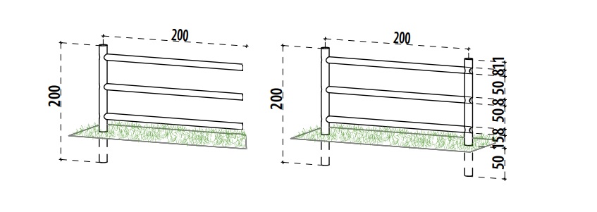 recinzione componibile con tre fori rec3fori