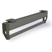Emuca Appendiabiti con barra estraibile per armadio Quartz, Tecnoplastica e Alluminio, Titanio