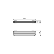 Emuca Appendiabiti con barra estraibile per armadio Quartz, Tecnoplastica e Alluminio, Titanio