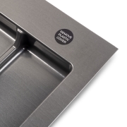 Emuca Base per contenitori per cassetti da cucina Recycle, 2 scomparti, modulo 700 mm, Grigio antracite Tecnoplastica