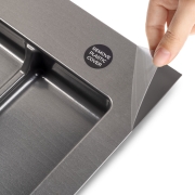 Emuca Base per contenitori per cassetti da cucina Recycle, 2 scomparti, modulo 700 mm, Grigio antracite Tecnoplastica