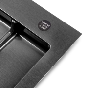 Emuca Base per contenitori per cassetti da cucina Recycle, 3 scomparti, modulo 800 mm, Tecnoplastica, Nera