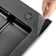 Emuca Base per contenitori per cassetti da cucina Recycle, 3 scomparti, modulo 800 mm, Tecnoplastica, Nera
