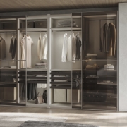Emuca Cesto portabiancheria per armadi e cabine armadio Quartz, 418x320x400mm, Acciaio e Tessuto, Titanio