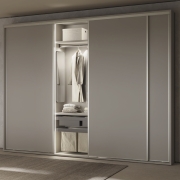Emuca Cesto portabiancheria per armadi e cabine armadio Quartz, 418x320x400mm, Acciaio e Tessuto, Titanio