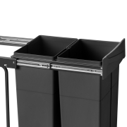 Emuca Contenitore per la raccolta differenziata Recycle da montare sul fondo e da estrarre manualmente in cucina Recycle