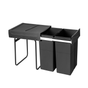 Emuca Contenitore per la raccolta differenziata Recycle da montare sul fondo e da estrarre manualmente in cucina Recycle