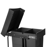 Emuca Contenitore per la raccolta differenziata Recycle da montare sul fondo e da estrarre manualmente in cucina Recycle