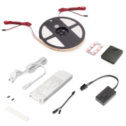 Emuca Kit striscia LED Neonlynx H 12x5 per cucina, Lunghezza 5.000mm, Luce Bianco naturale 4.000K, Sensore switch di pro