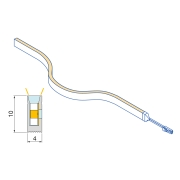 Emuca Kit striscia LED Neonlynx V 4x10 per armadio, Lunghezza 5.000mm, Luce Bianco calda 2.700K, Sensore di movimento RF