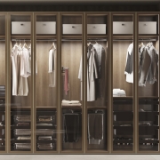 Emuca Lotto di 2 barre appendiabiti per armadio Luxe lunghi 0,75 m con reggitubi, Alluminio e Tecnoplastica, Titanio