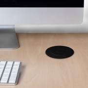 Emuca Multipresa estraibile Vertikal, 3 prese Schuko, 1 USB Tipo A, 2 USB Tipo C, Tecnoplastica e Alluminio, Verniciato nero