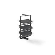 Emuca Porta scarpe girevole per interni armadio Quartz, H1080mm, Modulo 800 mm, Acciaio, Alluminio, Legno, Titanio