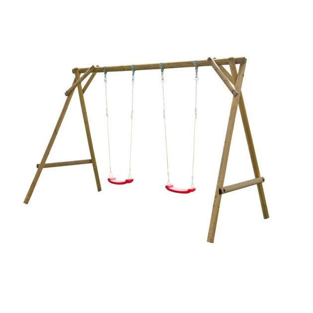 Altalena Doppia con struttura in legno mod. Minny