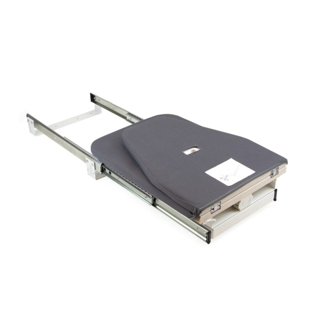 Emuca Asse da stiro pieghevole Iron 180º per mobile, Acciaio e Legno