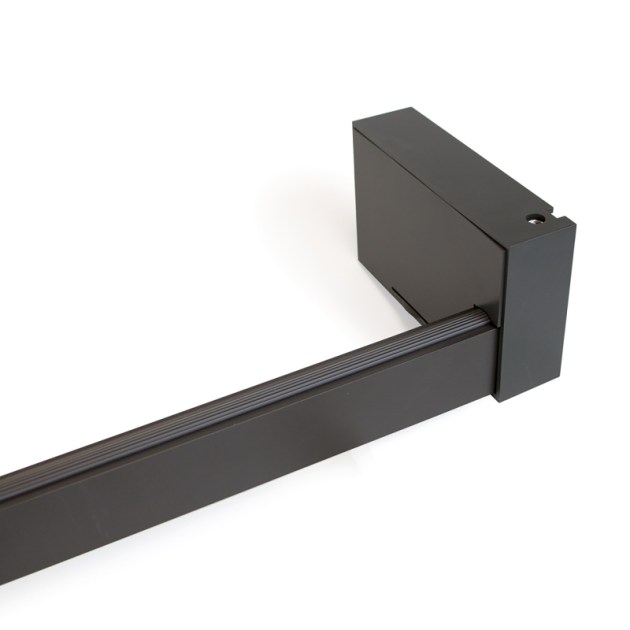 Emuca Barra appendiabili per armadi Castor con luce LED, batteria rimovibile e sensore di movimento, 558, Verniciato moka