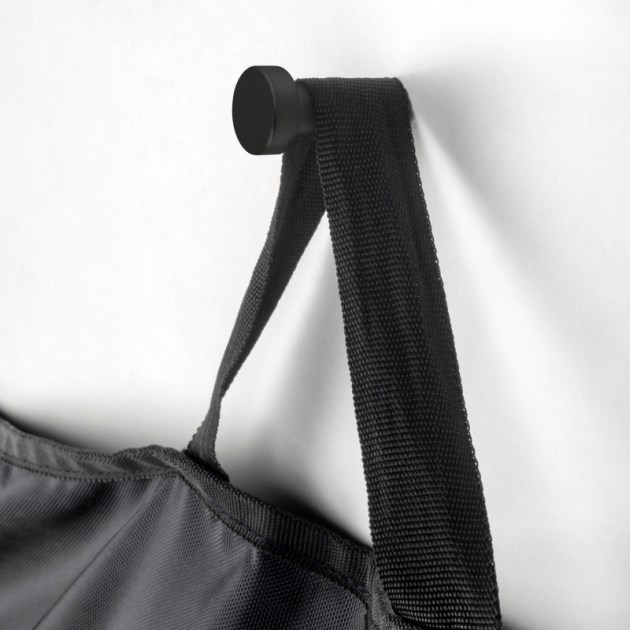 Emuca Appendiabiti da parete Wellington, Verniciato nero, Zama