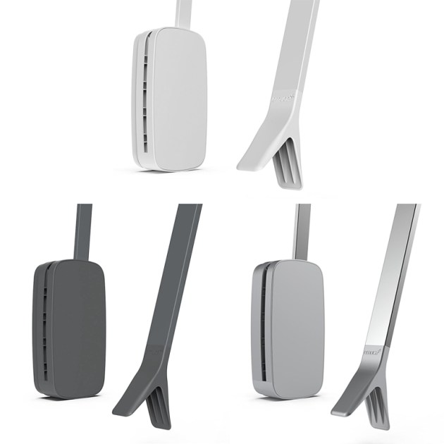 Emuca Appendiabiti per armadio Sling, 830 - 1150, Plastica bianca, Acciaio e Tecnoplastica