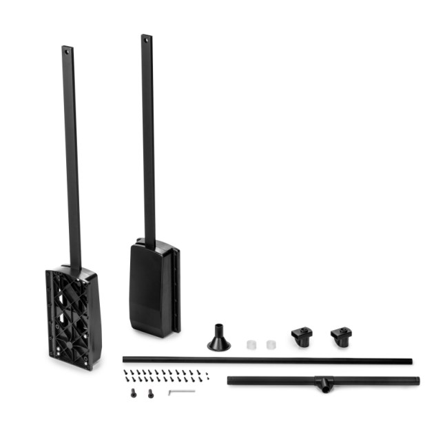 Emuca Appendiabiti per armadio Hang, 830 - 1150, Verniciato nero, Acciaio e Tecnoplastica