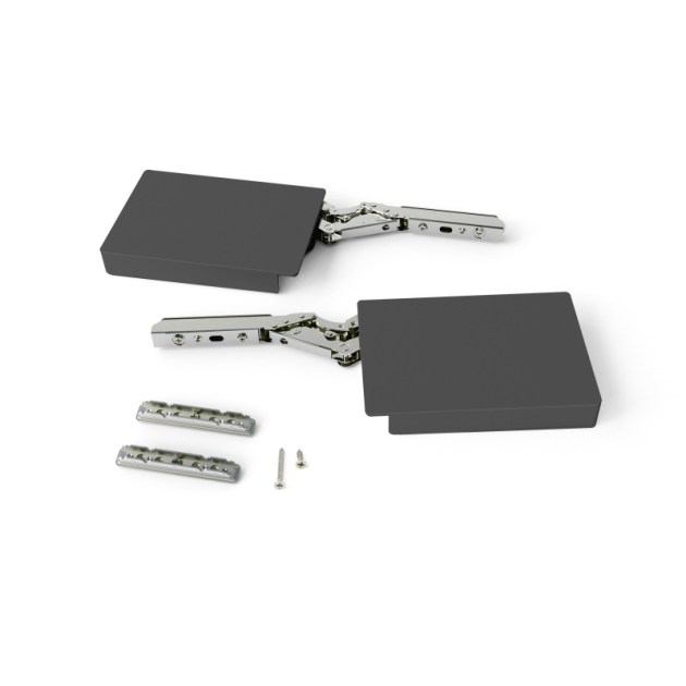 Emuca Braccetto per ante a ribalta verso l'alto Altius Lift, Forza 1100-2900 (medium=M), Acciaio e tecnoplastica, Grigio antracite