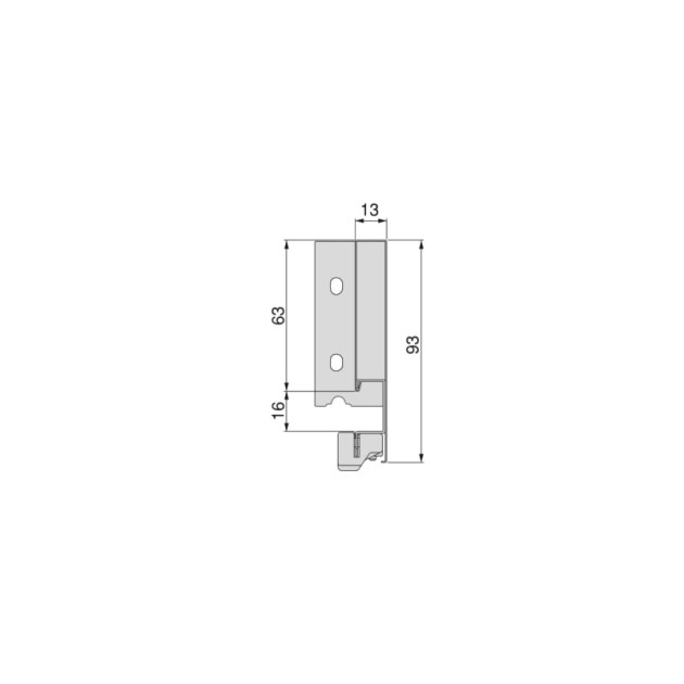 Emuca Cassetto esterno Vertex 40 kg altezza 93 mm con sponde in vetro, 450, Grigio antracite, 1 kit