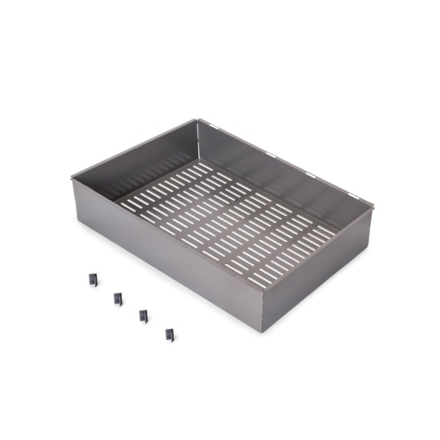 Emuca Cassetto metallico per armadi e cabine armadio Quartz, 540 (M70), Acciaio, Titanio