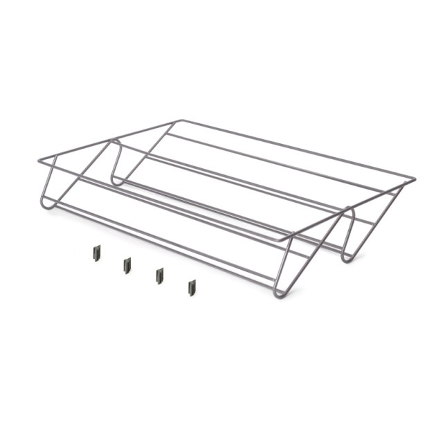 Emuca Cassetto portascarpe per armadi e cabine armadio Quartz, 540 (M70), Acciaio, Titanio