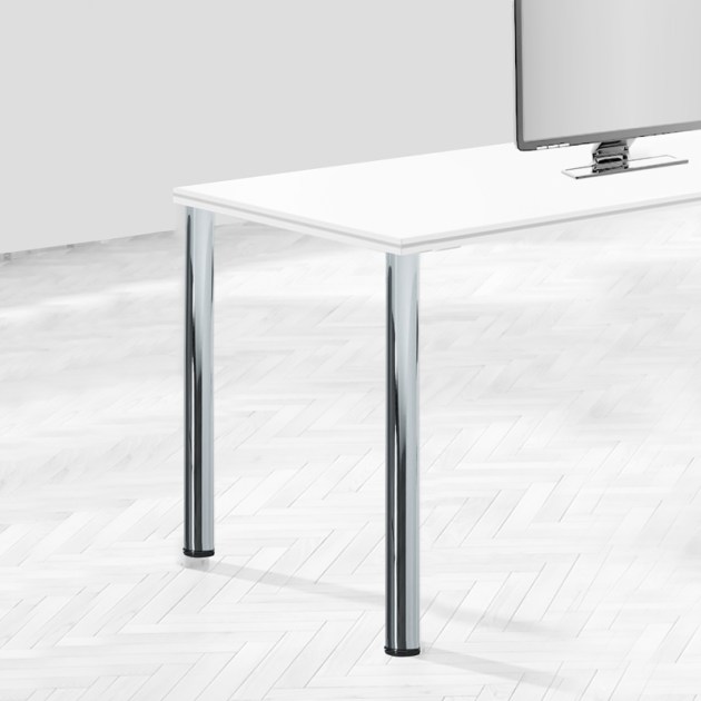 Emuca Gambe per tavola D. 60 mm di acciaio, Ø 60, Cromato brillo, Acciaio