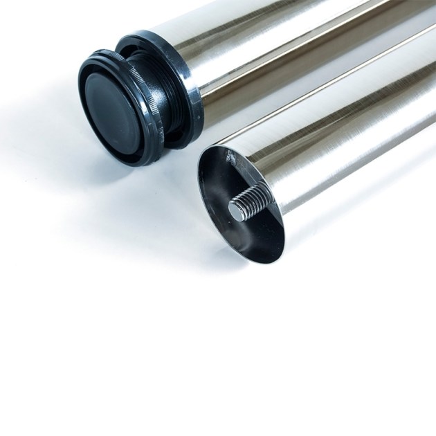 Emuca Gambe per tavola D. 60 mm di acciaio, Ø 60, Nichel satinado, Acciaio