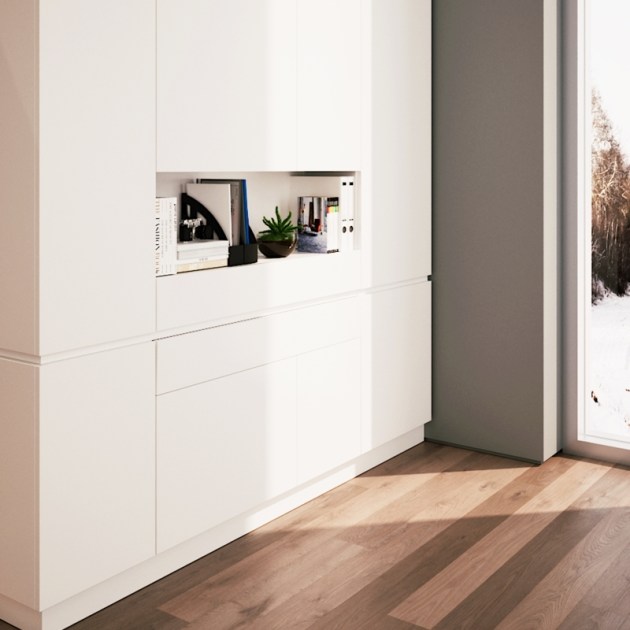 Emuca Guide per tavolo allungabile Lunch +39, Champagne anodizzato, Alluminio