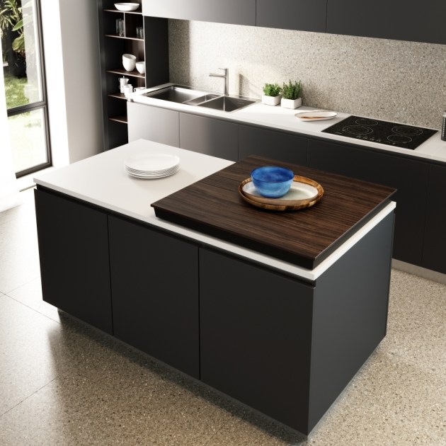 Emuca Guide per tavolo scorrevole Corner, Champagne anodizzato, Alluminio