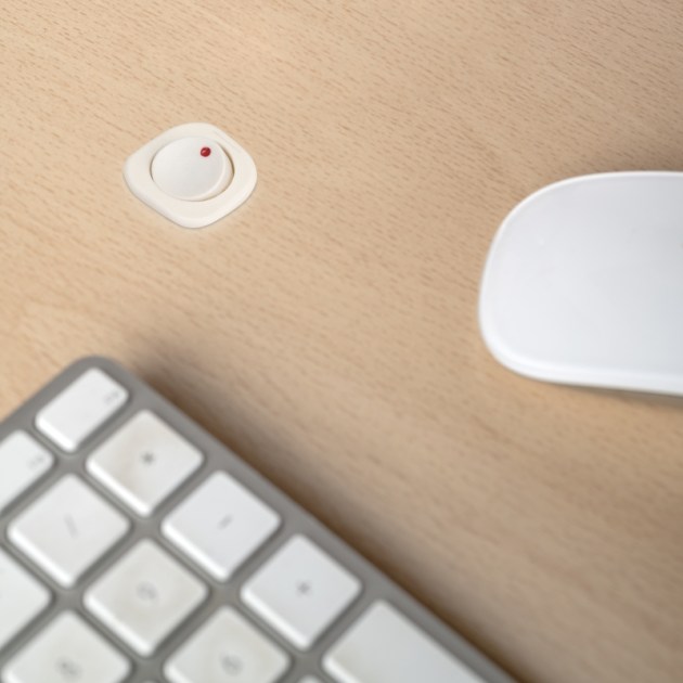 Emuca Interruttore da incasso D21x21, Plastica bianca, Tecnoplastica, 10 un