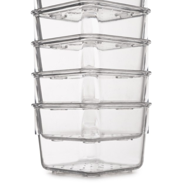 Emuca Kit di 10 contenitori organizer Cube per cassetti, Plastica, Trasparente