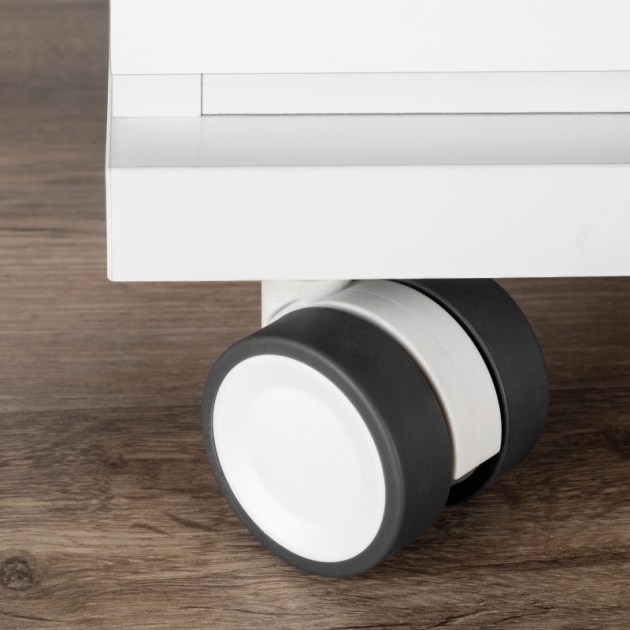 Emuca Kit di ruote Bowl 2 con piastra per montaggio, Ø 50, Acciaio e Tecnoplastica