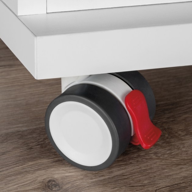 Emuca Kit di ruote Bowl 2 con piastra per montaggio, Ø 50, Acciaio e Tecnoplastica