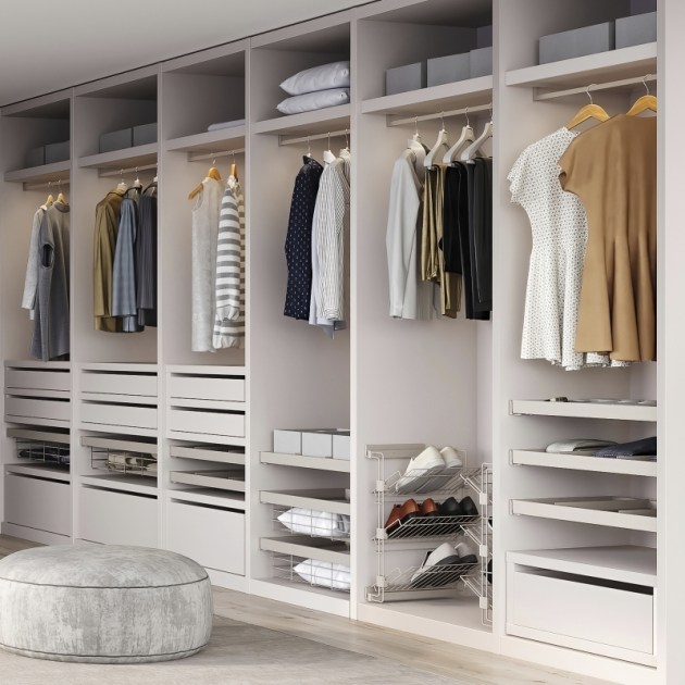 Emuca Kit tubo per armadio Luxe, 0,75 m, Color grigio pietra, Alluminio e Tecnoplastica, 1 kit