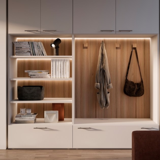 Emuca Lotto di 10 maniglie per mobili Orlando, L136mm, interasse 96mm, Acciaio, Nichel satinato