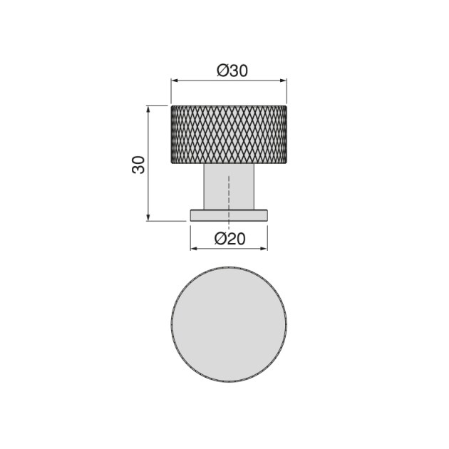 Emuca Lotto di 10 pomoli per mobili Argos, diametro 30mm, Alluminio, Oro