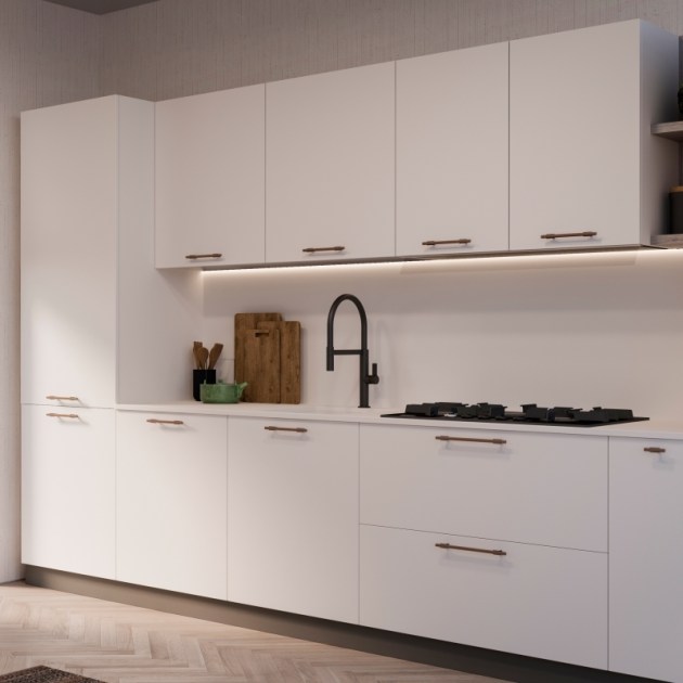 Emuca Maniglia per mobile Riad, interasse 128 mm, Bronzato, Alluminio, 5 u.