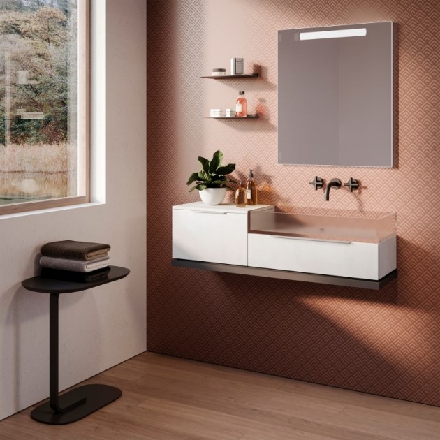 Emuca Maniglia per mobile Setubal, interasse 128 mm, Alluminio, Anodizzato opaco, 10 u.