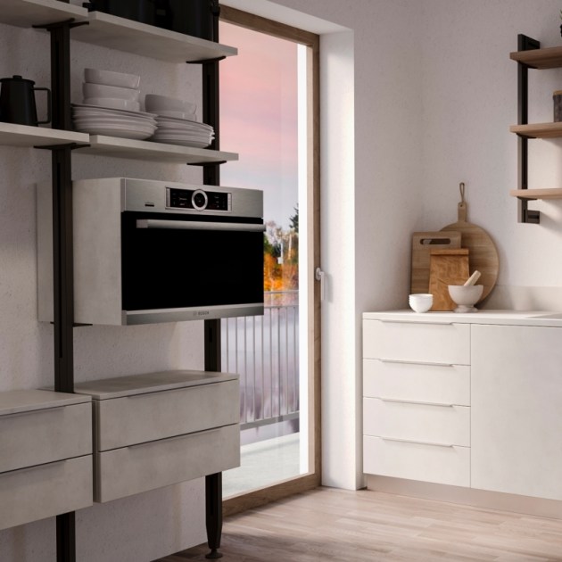 Emuca Maniglia per mobile Setubal, interasse 128 mm, Alluminio, Anodizzato opaco, 10 u.