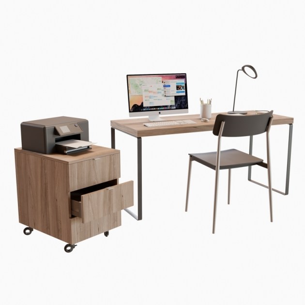 Emuca Maniglia per mobile Setubal, interasse 128 mm, Alluminio, Anodizzato opaco, 10 u.