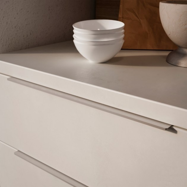 Emuca Maniglia per mobile Setubal, interasse 64 mm, Alluminio, Anodizzato opaco, 10 u.