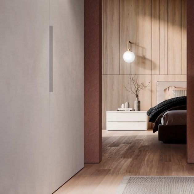 Emuca Maniglia per mobile Setubal, interasse 64 mm, Alluminio, Anodizzato opaco, 10 u.