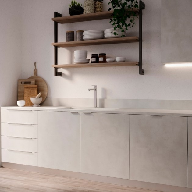 Emuca Maniglia per mobile Setubal, interasse 64 mm, Alluminio, Anodizzato opaco, 10 u.