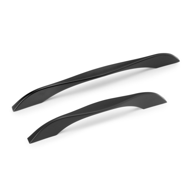 Emuca Maniglia per mobili Varna, interasse 224 mm, Verniciato nero, Zama, 20 u.
