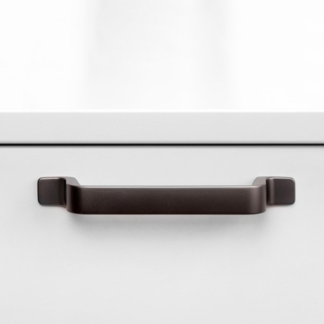 Emuca Maniglie per mobile, interasse 128 mm, Zama, Color Titanio, 20 u.