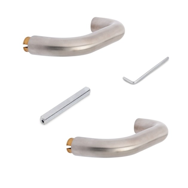 Emuca Maniglie per serrature di porte da interno in vetro, Modello U, acciaio inox